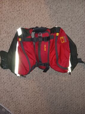 Mountainsmith Red K9 Pack Dog Backpack - Reflective Trim Small